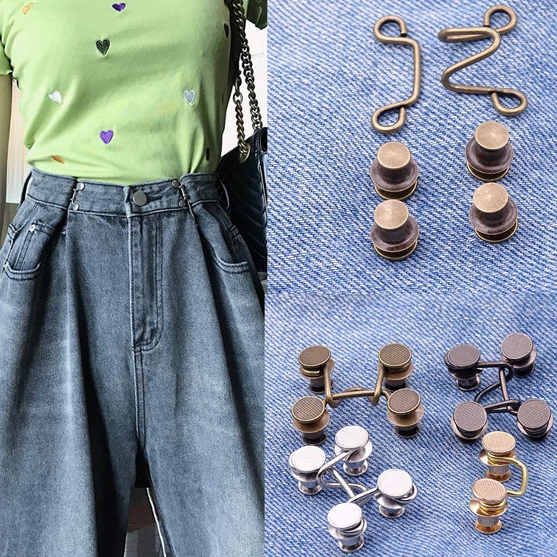 WZT 20-Piece Adjustable Waist Buckle Set - Jeans Extender, Perfect Fit Instant Button - Image 2